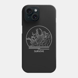 Survive: Escape From Atlantis Minimalist Line Drawing - Board Game Inspired Graphic - Tabletop Gaming  - BGG Phone Case