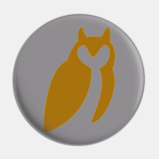 owl orange Pin