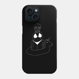 Curvy Lady In Bikini Lineart Phone Case