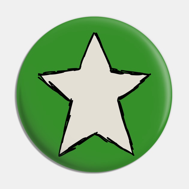 Sketchy Pickle Star Pin by Morgenstern