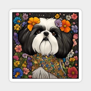 Cute Little Shih Tzu Dog Sweet Puppy Magnet