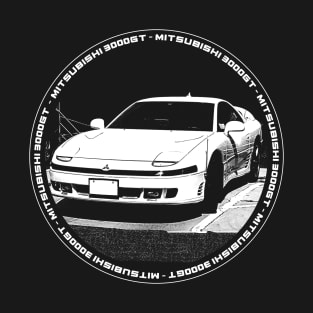 MITSUBISHI 3000GT Black 'N White 4 (Black Version) T-Shirt