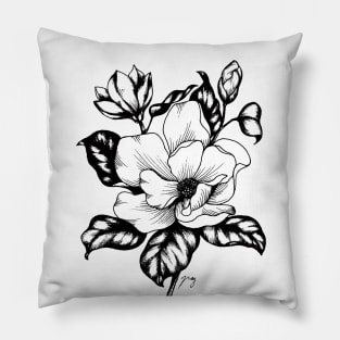 Magnolias in Bloom Pillow