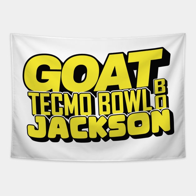 Goat Tecmo Bowl Bo Jackson Tapestry by djwalesfood