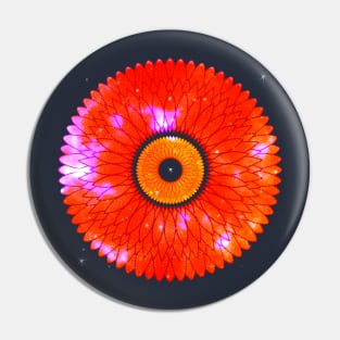 Orange Circle Mandala Pin
