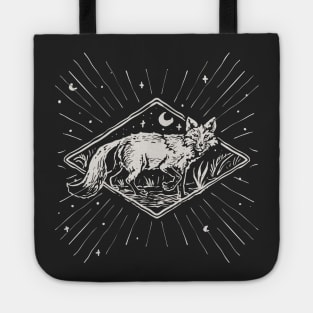 Vintage Illustration of Mystical Red Fox // Mystic Fox Retro Tote