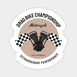 Drake Bike Championship Vintage | Classic Motorcycle Race Magnet