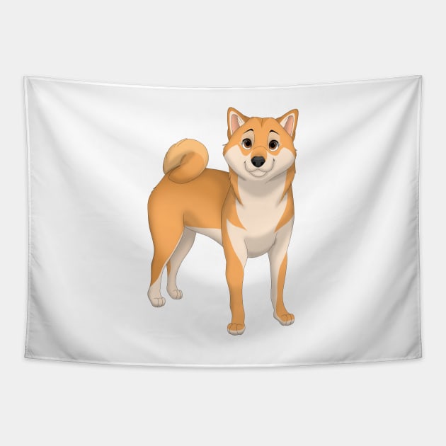 Shiba Inu Dog Tapestry by millersye