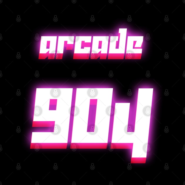 Arcade 904 Logo - Retro Pink by Arcade 904