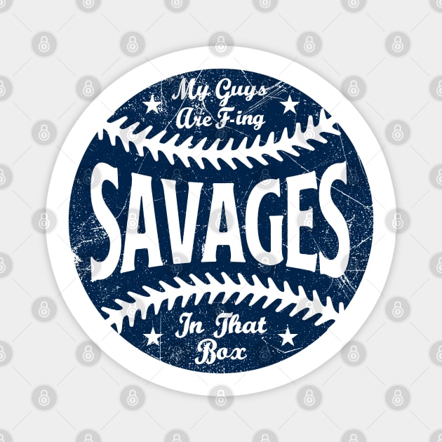 New York Savages - White - Yankees Savages - Magnet