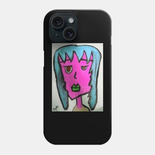 The blue hair lady Phone Case