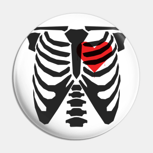 Caged Heart (Black v2) Pin