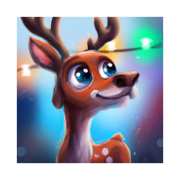 Cute Raindeer Drawing by Play Zoo