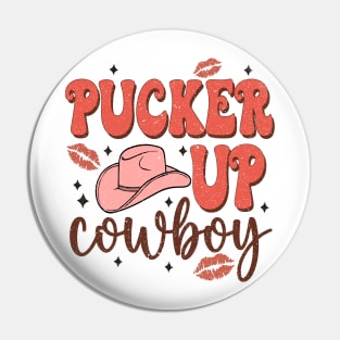 Pucker Up Cowboy T Shirt Valentine T shirt For Women Pin