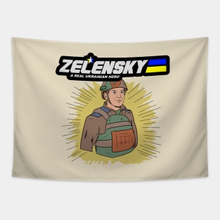 Zelensky Ukraine Hero Tapestry