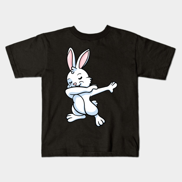 Rabbit Bunny Hare Cony Dabbing Funny Dance Rabbit Kids T Shirt