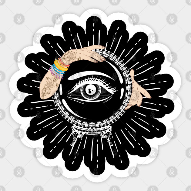 Mystic Gypsy Fortune Teller Psychic Crystal Ball Psychic Crystal Ball Sticker Teepublic