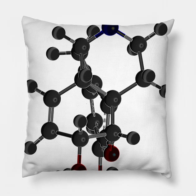 Codeine Molecule Pillow by ChemECool