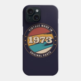 Vintage, Made in 1973 Retro Badge Phone Case