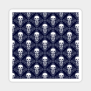 Dark blue skull pattern Magnet