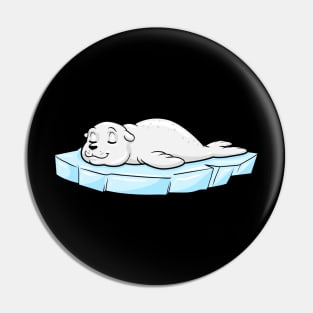 Seal on Ice Floe Pin