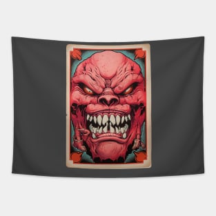 Pink Mutation Retro Playing Card Tapestry