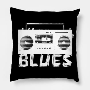 Blues Rock Radio for Blues Music fans, Blues band, blues musician Pillow