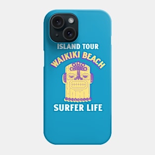 Waikiki Beach Surf Life Surfer Surfing Hawaii Hawaiian Phone Case