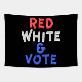 Red White and & Vote Tapestry