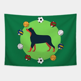 Dog and Sports Tapestry