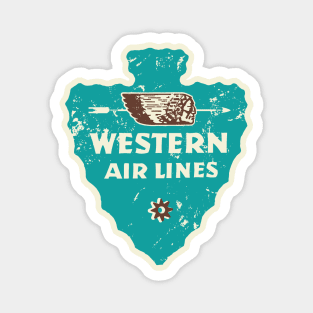 Western Airlines Vintage Label_Blue Magnet