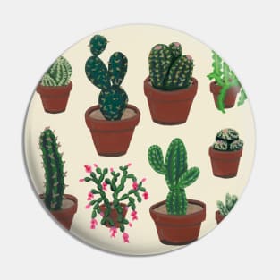 Gouache Cacti Pin