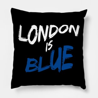 London is Blue Pillow