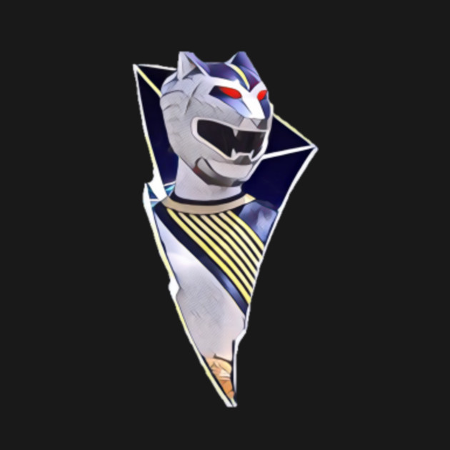 Silver Lunar Wolf Ranger Lightning Bolt - Power Rangers - T-Shirt | TeePublic