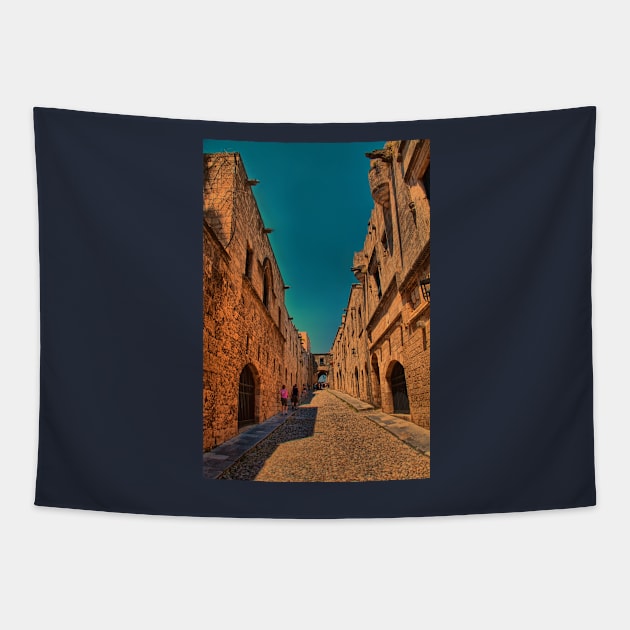 Greece. Rhodes. Old Town. Main Street. Tapestry by vadim19