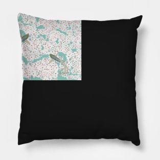 Serenity - KOI Swimming in White Blossoms Pillow