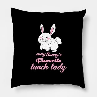 Womens Lunch Lady prints I Magical Easter Bunny Cafeteria food Pillow