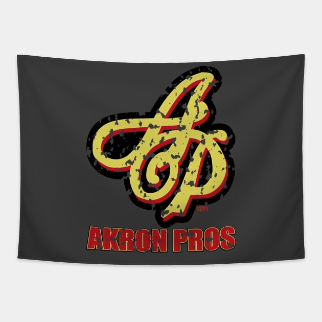 Vintage Akron Pros (Red & Gold) Tapestry by 7071