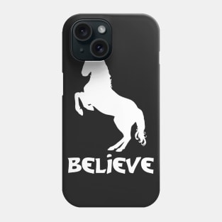 Believe in a White Unicorn Phone Case