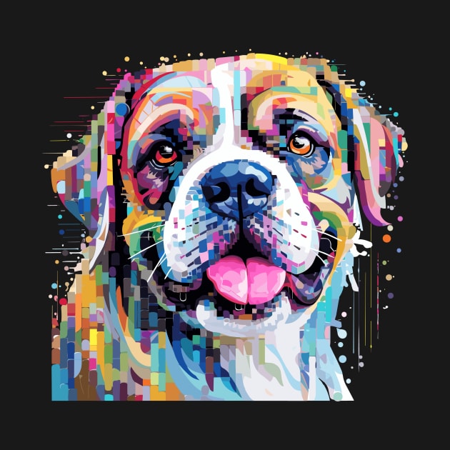 English Bulldog Dog Pet World Animal Lover Furry Friend Abstract by Cubebox