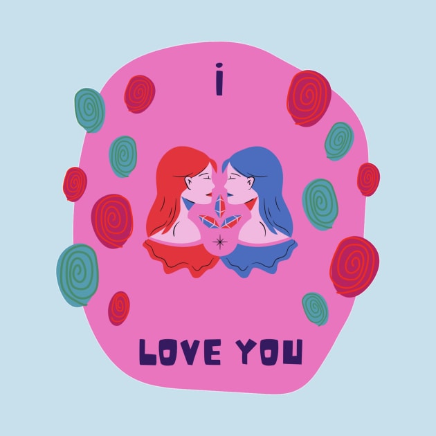 lesbian love by piggydesigns