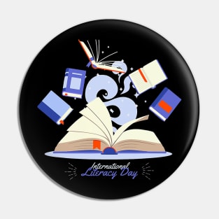 Happy International Literacy Day Pin