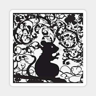 Hamsters Shadow Silhouette Anime Style Collection No. 30 Magnet