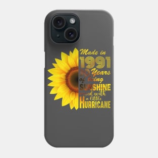 Vintage 1991 sunflower 30th Birthday Awesome Gift Phone Case