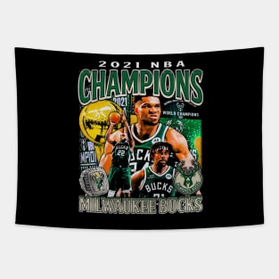 Milwaukee 2021 NBA Champions Tapestry