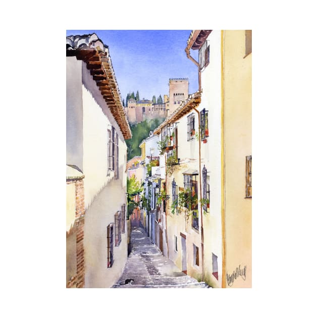 An Alley in the Albaicin, Granada by margaretmerry