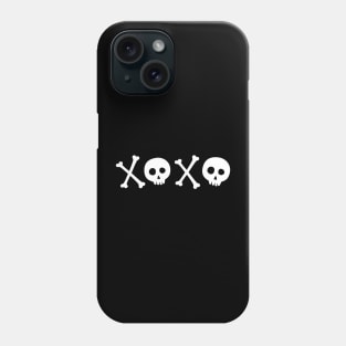 XOXO hugs and kisses skull and bones Phone Case