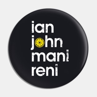 The Stone Roses Members Indie Manchester Integrated Lemon Pin