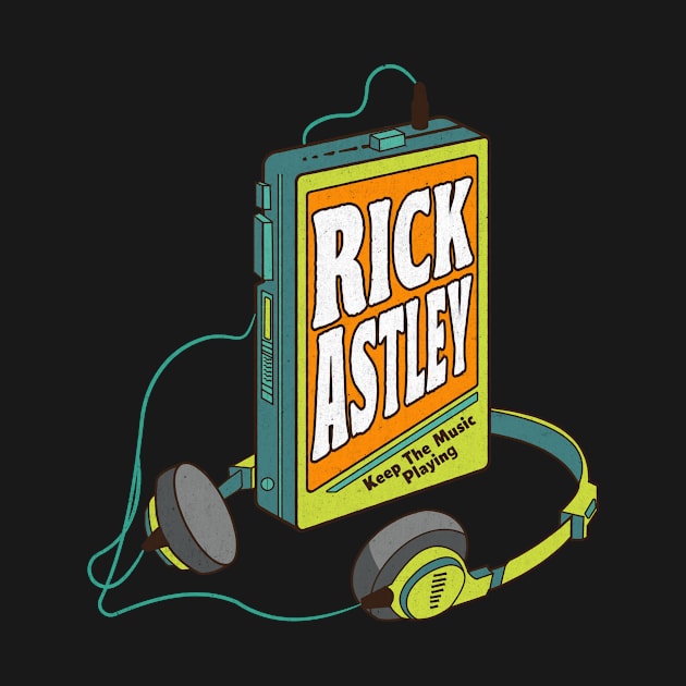 Rick Astley / Retro Walkman Design / Retro Music Art by EliseOB