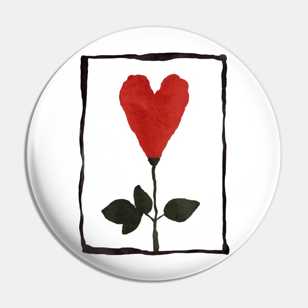 Flower Heart Pin by RetroFreak